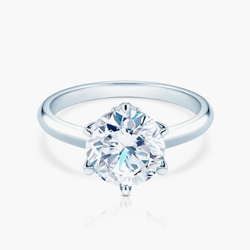 Pierścionek zaręczynowy The Journey: białe złoto, diament laboratoryjny